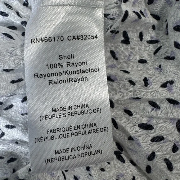 Anthropologie Hutch White Blue Open Back Smoke Ruffled Blouse - Picture 10 of 11